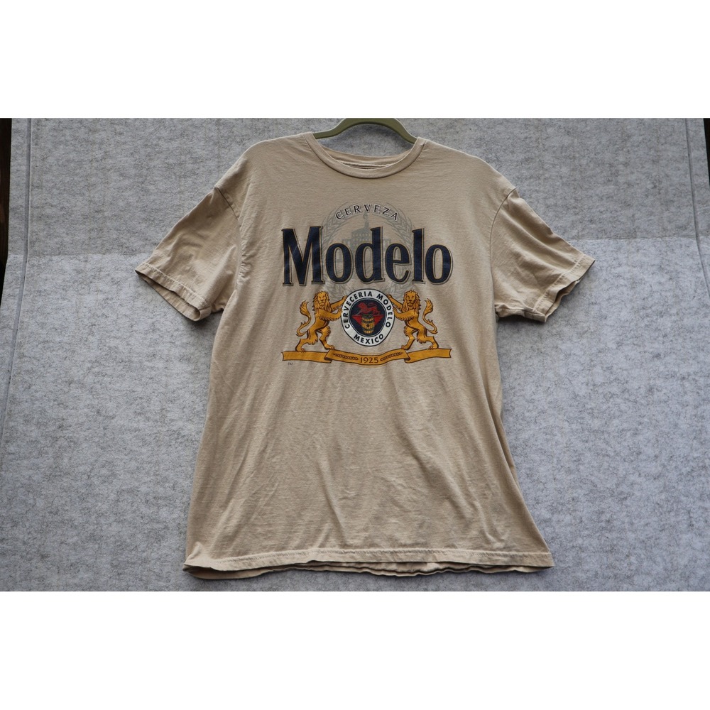 Modelo Especial Cerveza Mexico Graphic T-Shirt Mens Large Tan Ripple Junction
